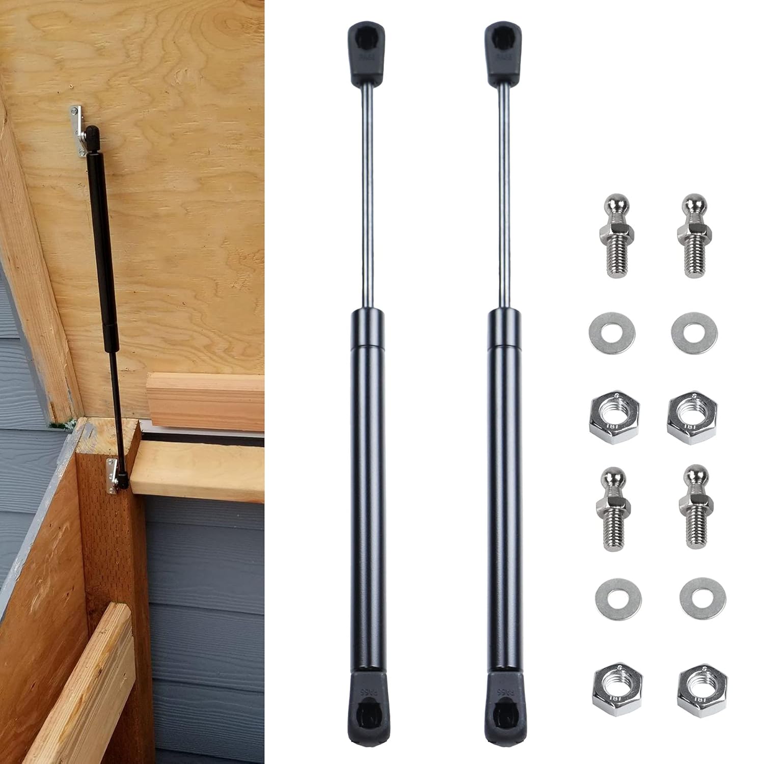 Buy 2 Pcs Struts 15 Inch 120 Lbs Prop Shock Lift Springs Rod Struts With L Brackets For RV Camper Bed Truck Cap Camper Shell Boat Hatch Door Murphy Bed Heavy Toolbox Lid Heavy Duty Box Lid