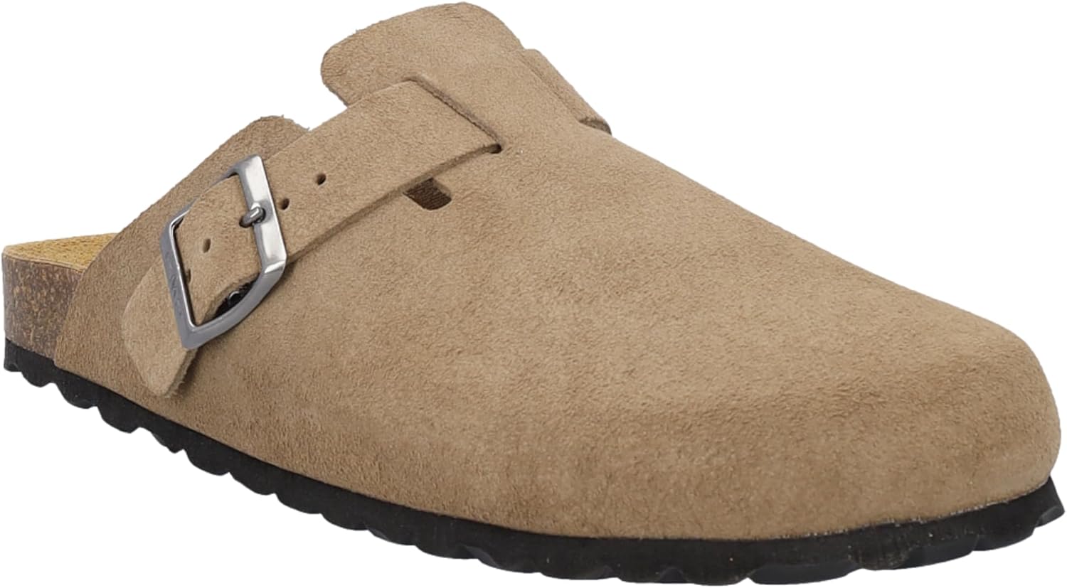 CMP NAVARRO Women’s Suede Slippers – Premium Italian-Style Indoor/Outdoor Slip-On House Shoes – Anatomic Cork Footbed, Arch Support & EVA Sole – Made in Europe
