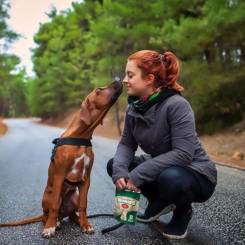 Miniatura 5 de Bonies Fórmula natural para cadera y articulaciones, hueso único de tamaño pequeño, glucosamina y ácidos grasos omega, aliento fresco, dientes
