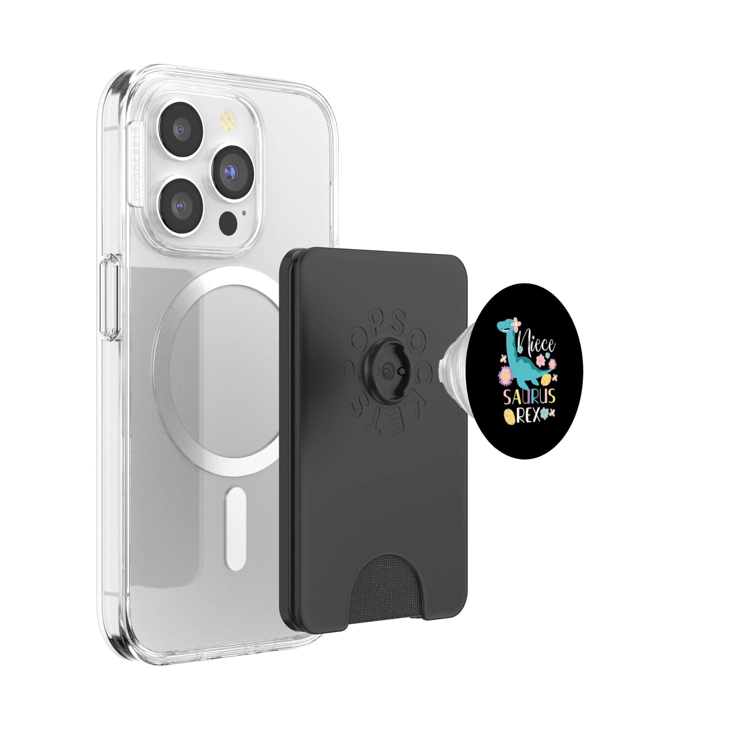 Dinosaure Saurus Rex pour enfants PopSockets PopWallet pour MagSafe