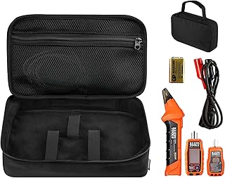 Breaker Finder Case Compatible with Klein Tools ET310 AC Circuit Breaker Finder & Outlet Repair Tool Kit RT250 GFCI Receptacle Tester, Electrical Tools Storage Organizer Bag for Accessories (Box Only)
