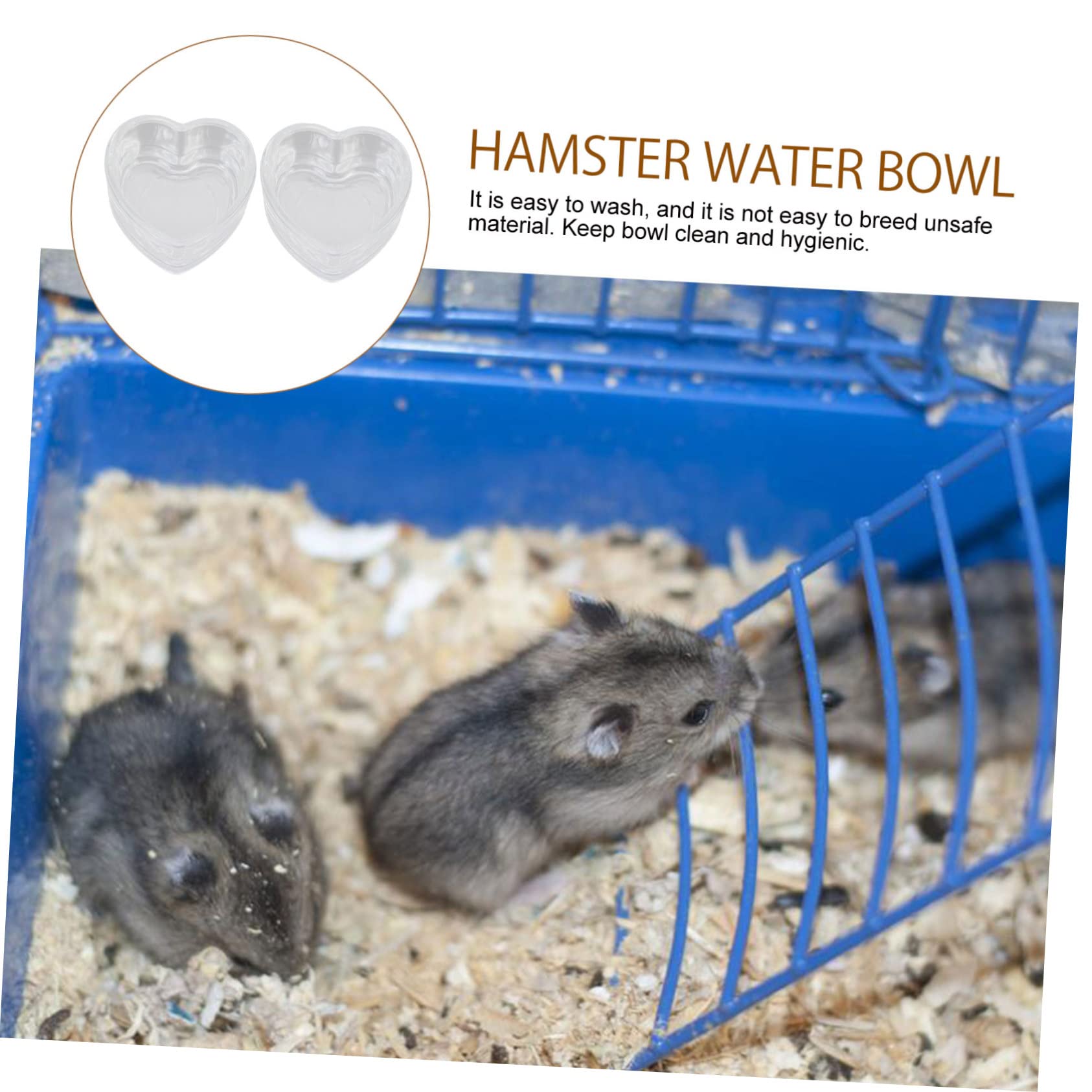 BESPORTBLE 10stücke Kompakte Hamsterfüterschale Abwaschbare Transparente Schalen Für Hamster Und Kleintiere Für Futter Und Wasser Rutschfestes Design Geeignet Für Zuhause