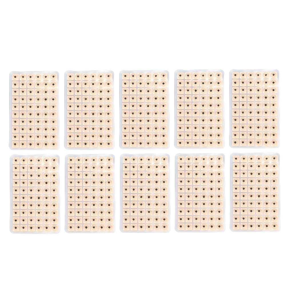 Longzhou 600Pcs Disposable Ear Press Seeds Acupuncture Vaccaria Plaster Bean Acupoint Massage Multi-Condition Ear Seed Acupressure Kit Tool