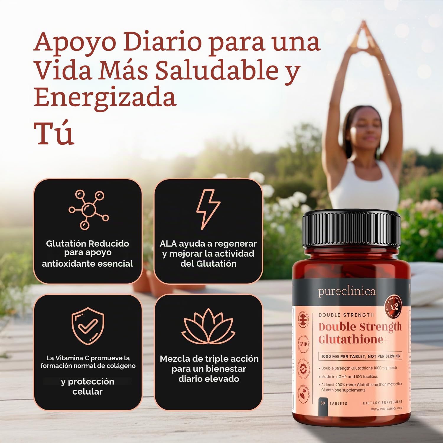 Glutatión 1000 mg x 360 tabletas (6 botellas de 60)