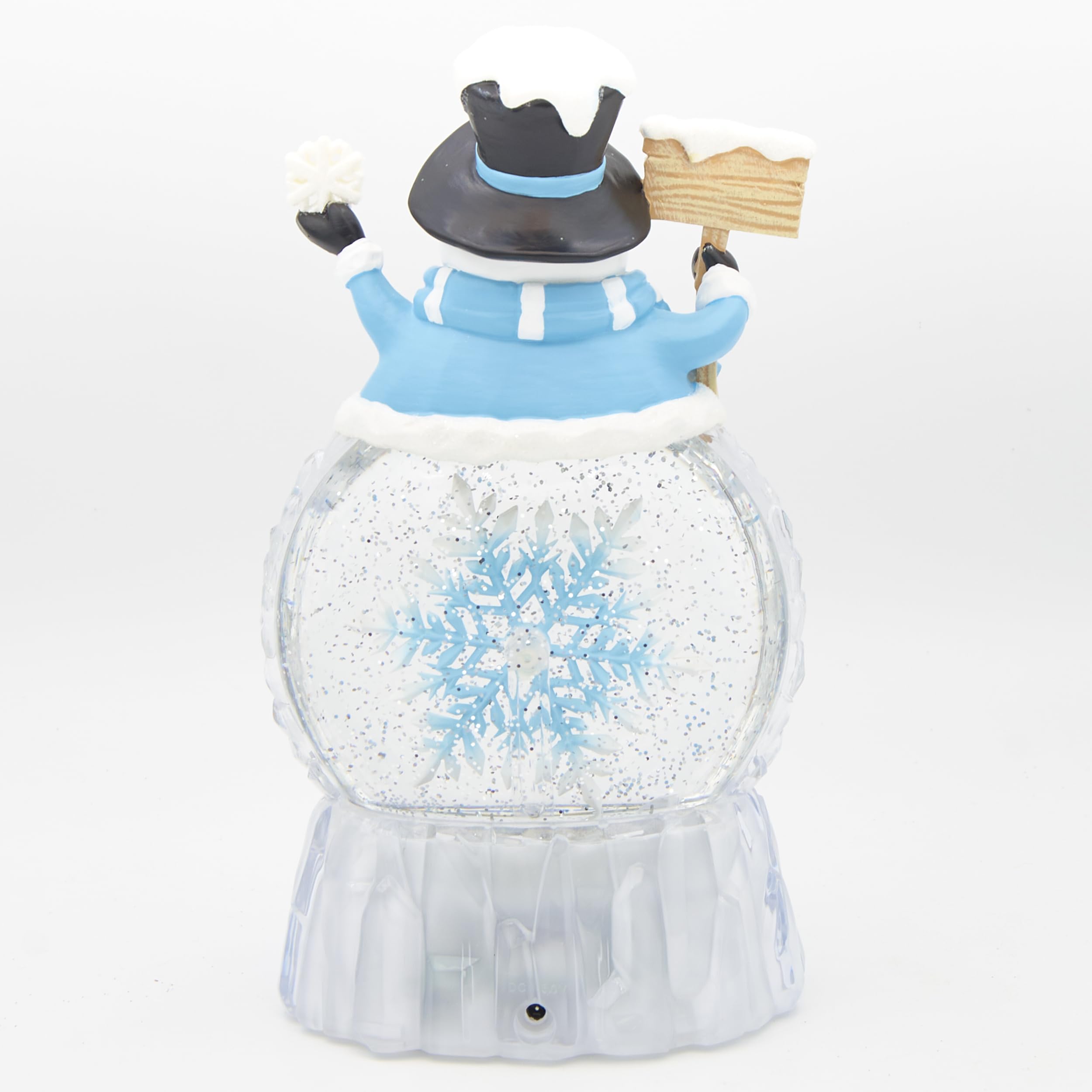 Palla di neve con luci e musica