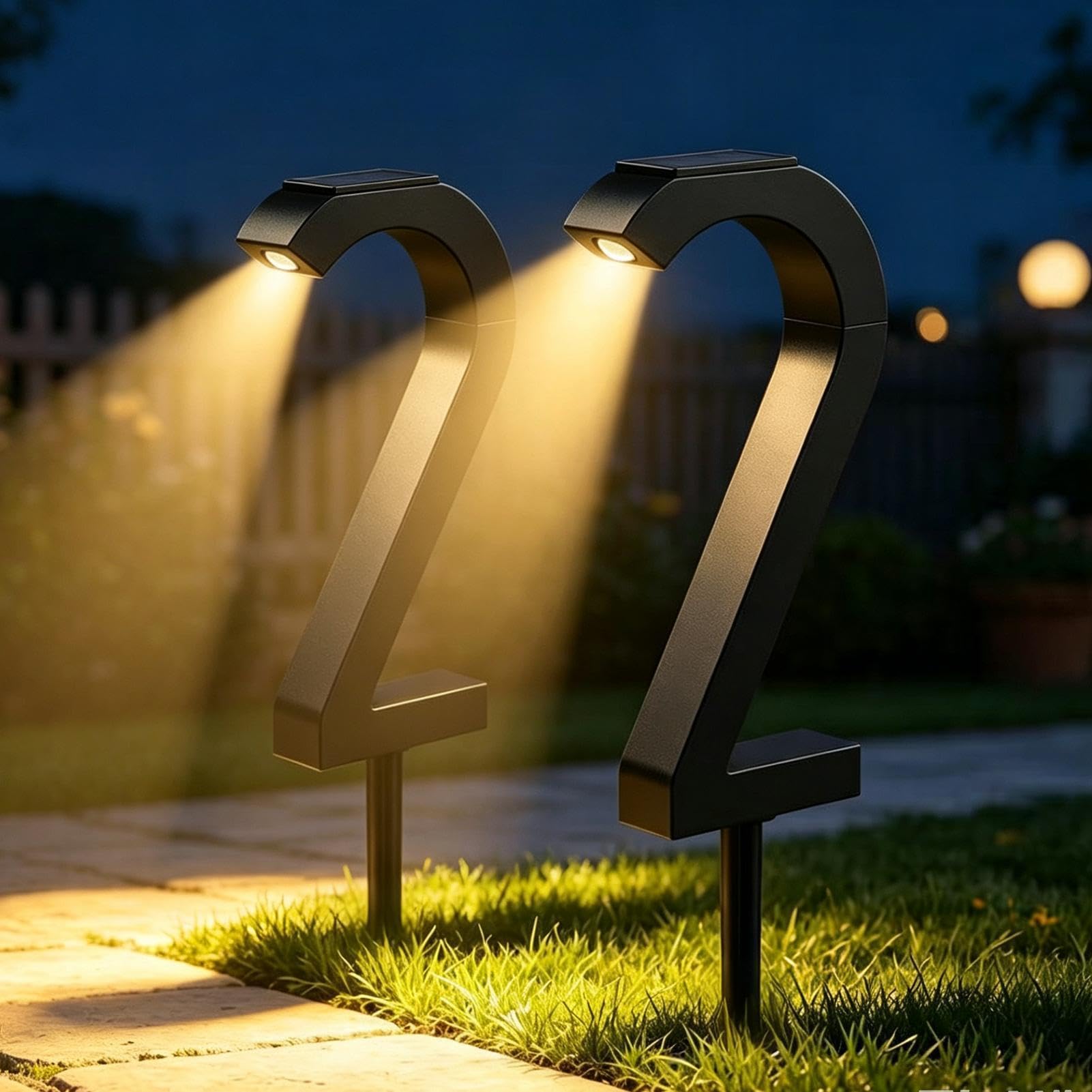 Lampes Solaires Pour Projecteur Lumineux Sur Piquet Forme Numéro 2