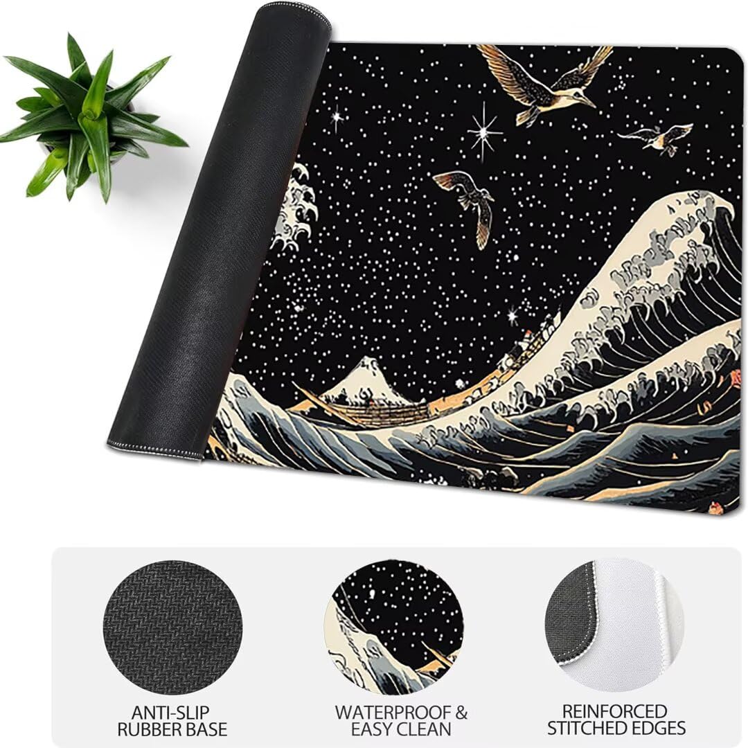 Podkładka pod mysz XXL Ocean Star Sky, XXL podkładka pod mysz - 1600 x 800 x 3 mm - duża podkładka pod mysz, wodoodporna i antypoślizgowa, poprawia dokładność i szybkość. -42707