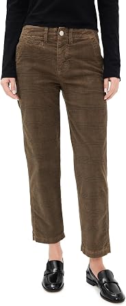 AMO Womens Lillian Printed Plaid Corduroy Pants