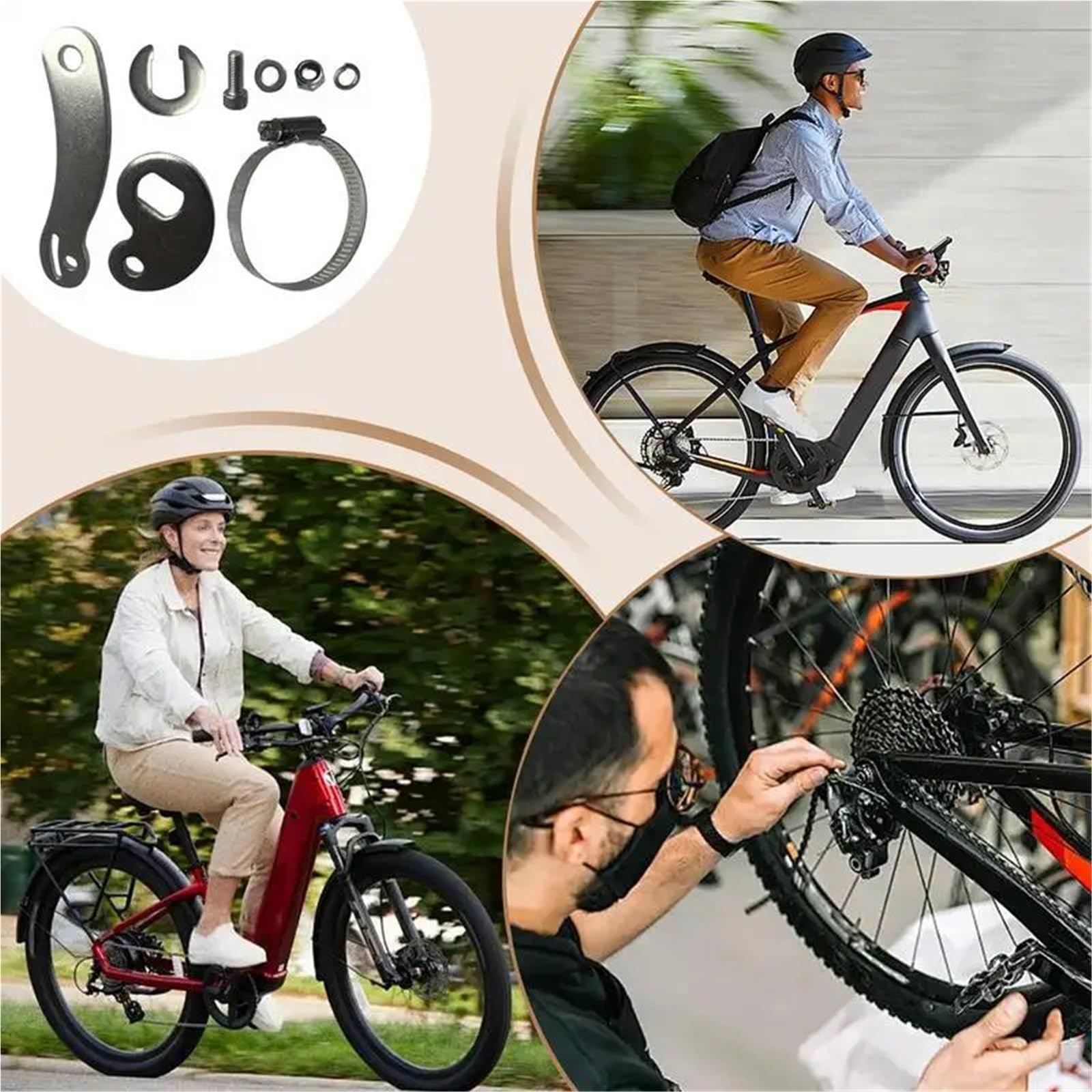 Kit di conversione del braccio di coppia Kit di conversione del sensore del braccio di coppia della bicicletta elettrica per bici elettrica Accessorio per bici elettrica anteriore o posteriore