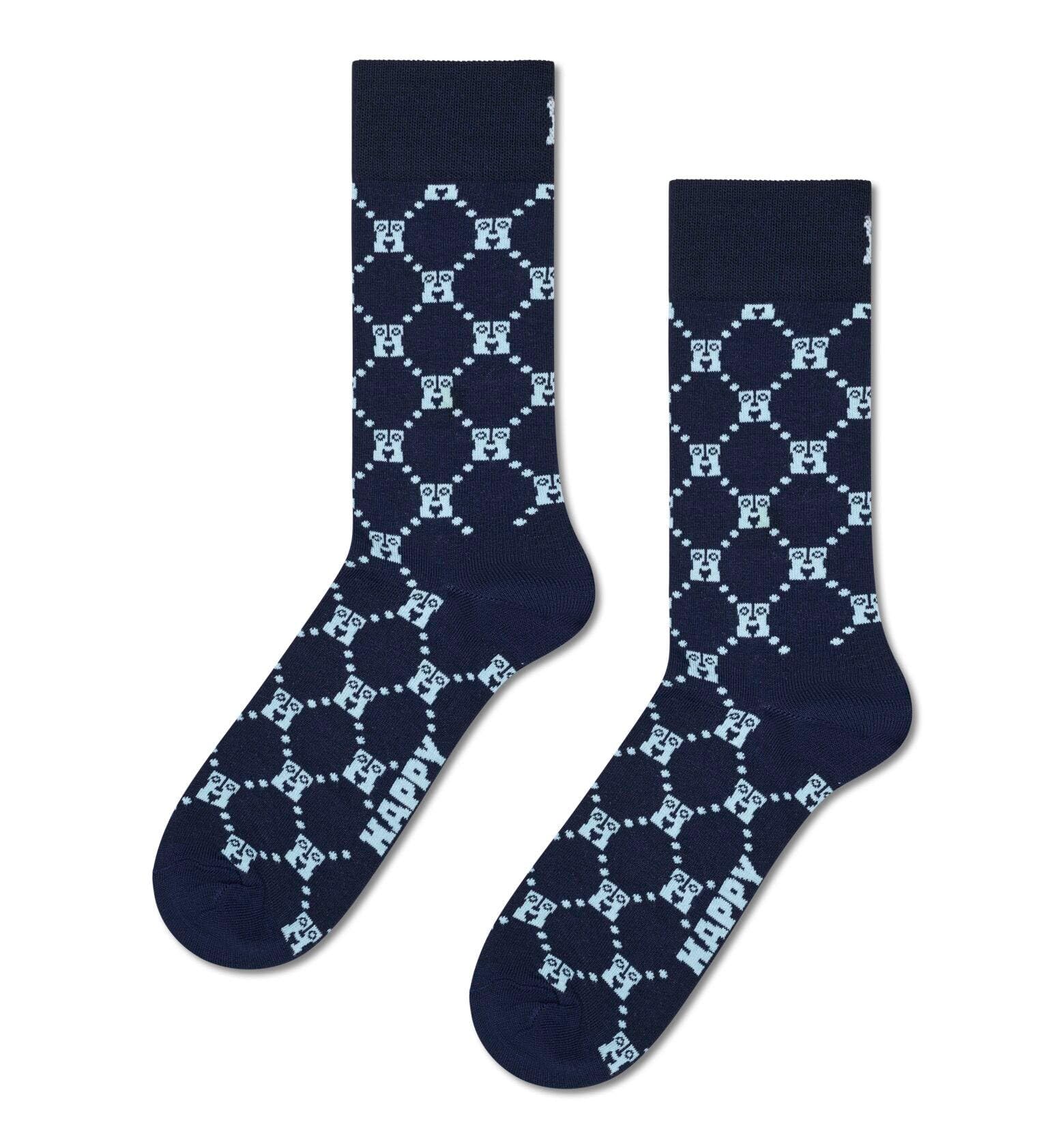 Happy Socks Chaussettes montantes à motif de café pour homme et femme, 36-40 & 41-46