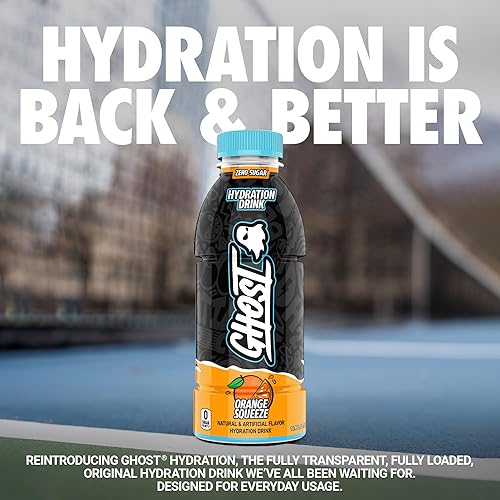 Miniatura 2 de GHOST Bebida de hidratación, Orange Squeeze  Bebida deportiva RTD con electrolitos, vitaminas naturales y minerales  Bebida de hidratación para todo