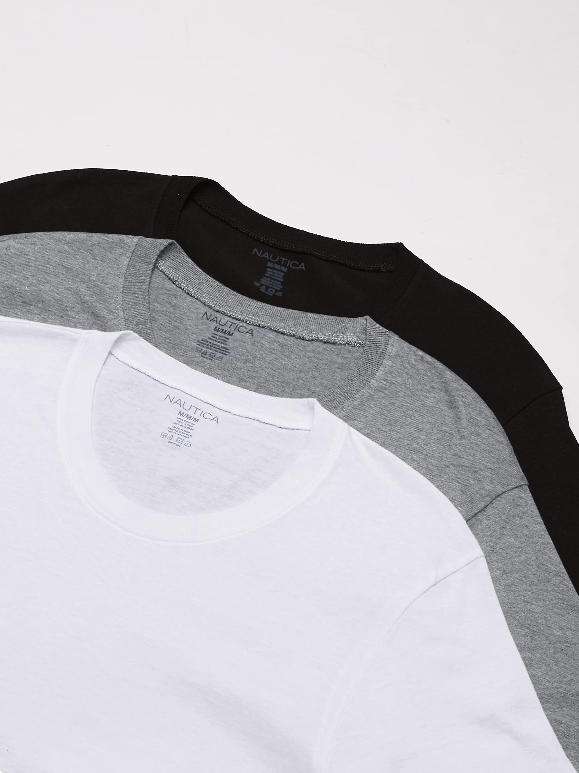 Nautica Men's Cotton Crew Neck 3-Pack T-Shirts
