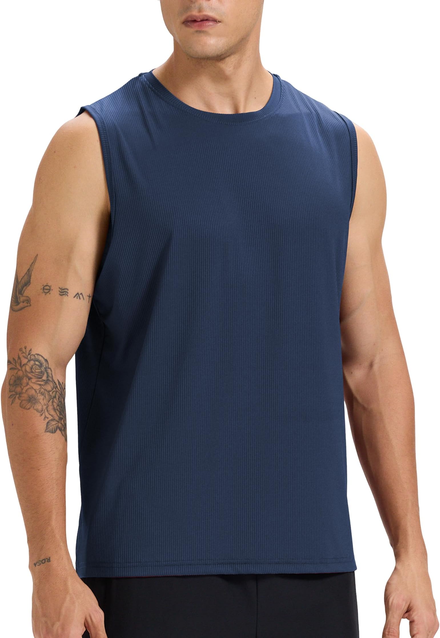 Men's Sleeveless Shirt Workout Training Tank Top Gym Quick-Drying Running Athletic Muscle Shirt