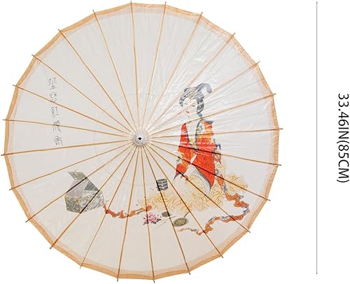Miniatura 4 de THY COLLECTIBLES Sombrilla aceitada china hecha a mano impermeable del paraguas del papel 33" belleza china