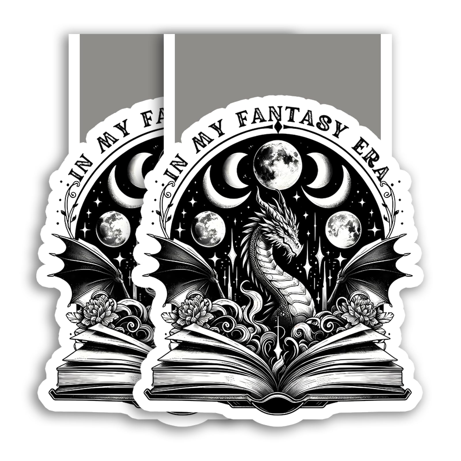 (2Pcs) in My Fantasy Era Magnetic Bookmark Book Page Markers Gift for Reading Lover Nerd Book Addict Bookish Bookworm Reader Office Stationery - Size 2.8"x2.1" When Folded