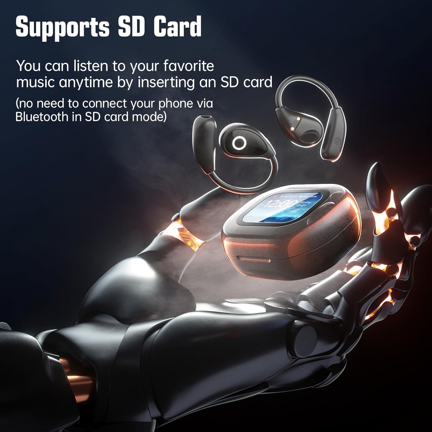 Supports SD Card for Music Playback