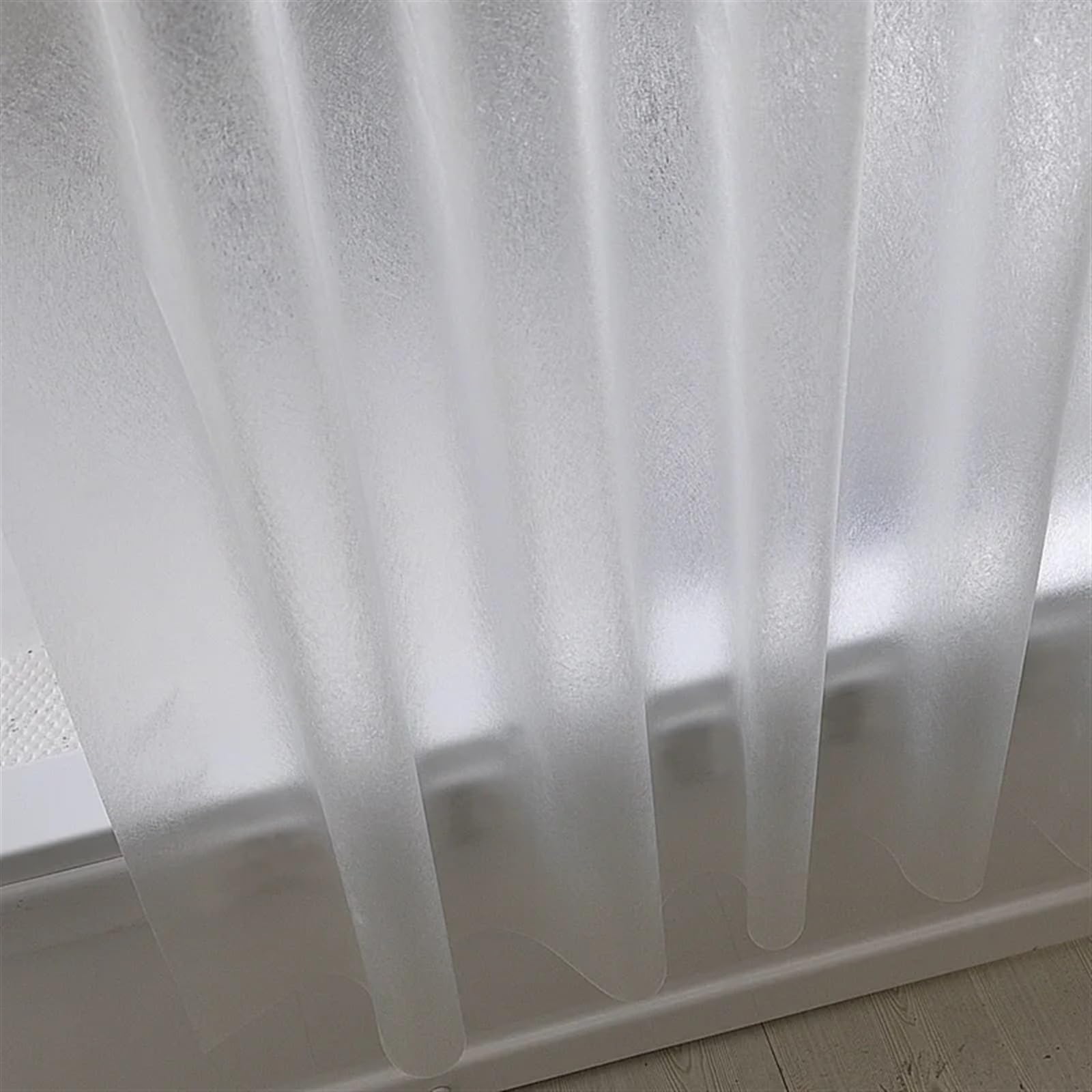Rideau Douche Rideau de Douche EVA imperméable Luxe, Transparent, translucide, Salle Bain en Plastique avec Crochet(W260xH200cm)