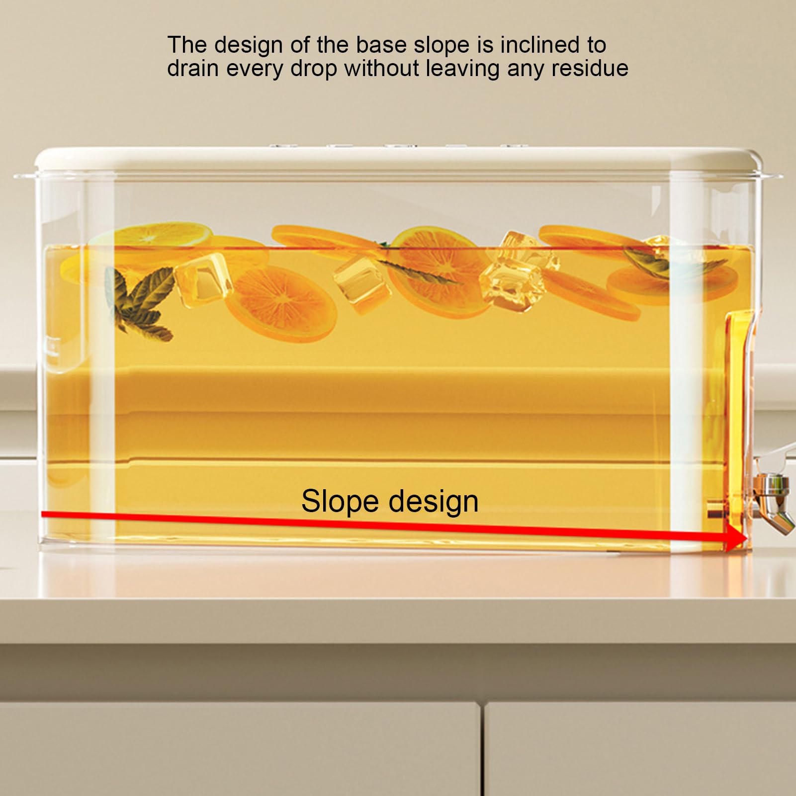 Dispensador De Bebidas Para | Dispensador De Bebidas Líquidas Con Grifo | Contenedor De Refrigerador Con Tapa, Soporte De De Limonada Para El Uso Diario, Estación De