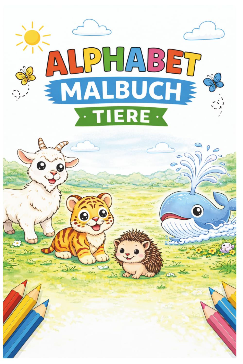 Mein erstes Alphabet Malbuch: Tiere entdecken, Buchstaben lernen und kreativ sein – Das perfekte Ausmalbuch für Kinder ab 3 Jahren
