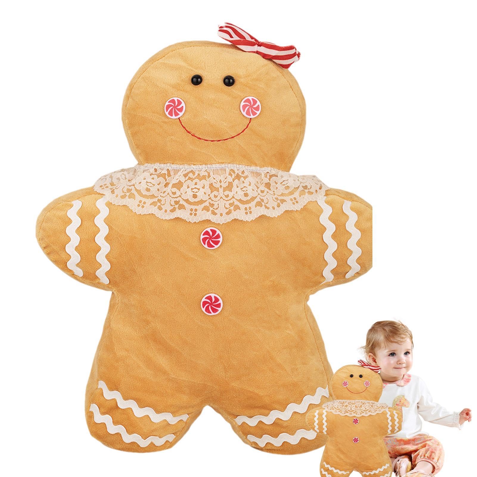 Coussin peluche pain d'épices pour sublimer une déco d'hiver fade