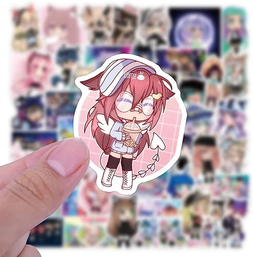 Miniatura 6 de 50 calcomanías de Gacha Life para botellas de agua lindas calcomanías de juego para adolescentes calcomanías de vinilo para computadora patineta