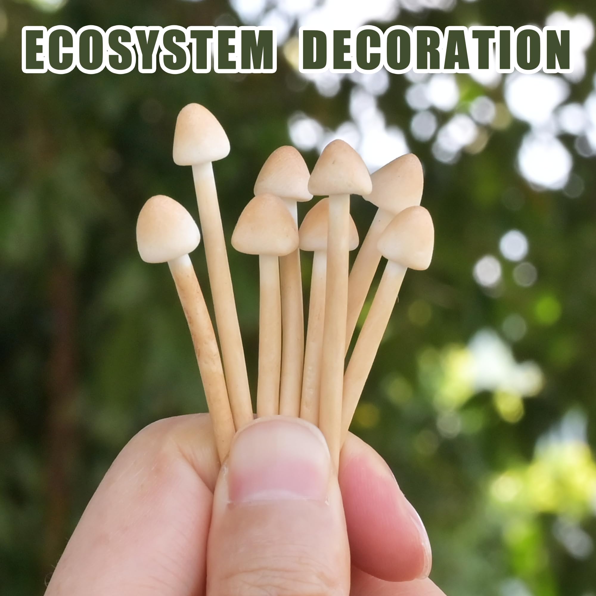 Lot de 8 champignons en argile, mini champignons artificiels, petits champignons faits à la main, accessoires de paysage miniature, fournitures de jardin féérique miniature, décorations de Noël