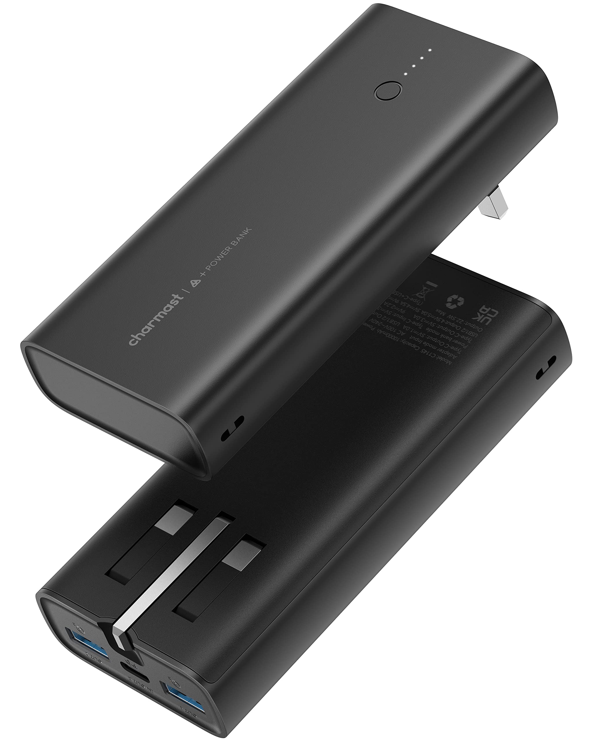Buy Charmast 10000mAh Power Bank with AC Plug, PD 20W USB C Power