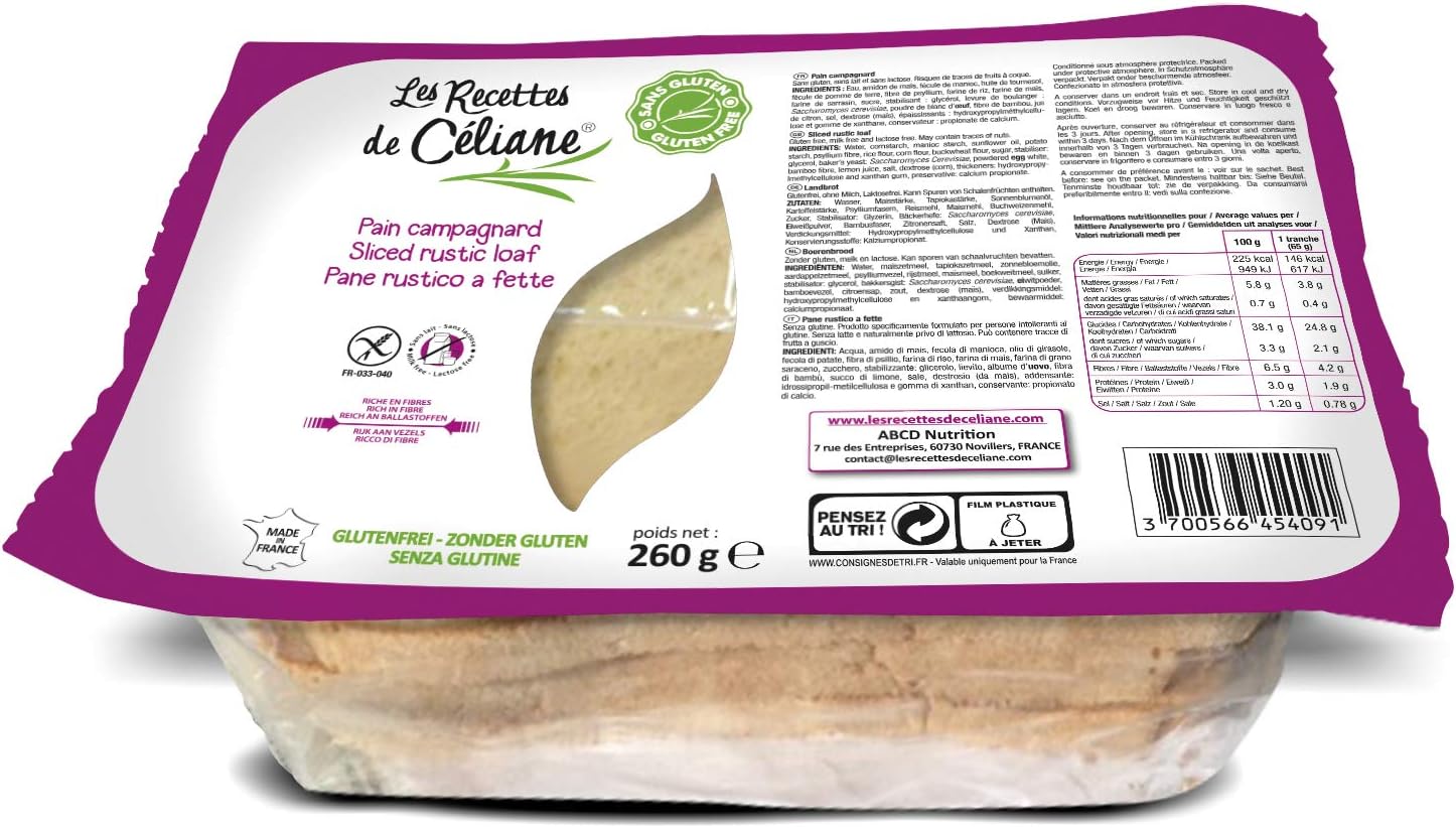 Céliane Pain Campagnard sans gluten