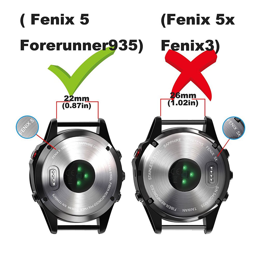 Garmin Armband Schlaufen 22mm - 10 Stück Ersatzringe Für Fenix & Forerunner | Schwarz Silikon Halterungen