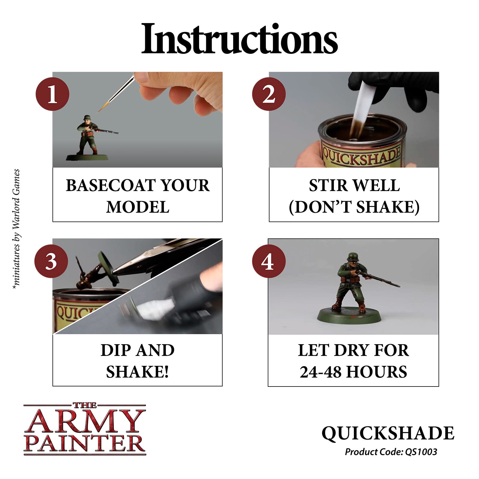 The Army Painter Quick Shade Dip, Tono scuro, 250ml