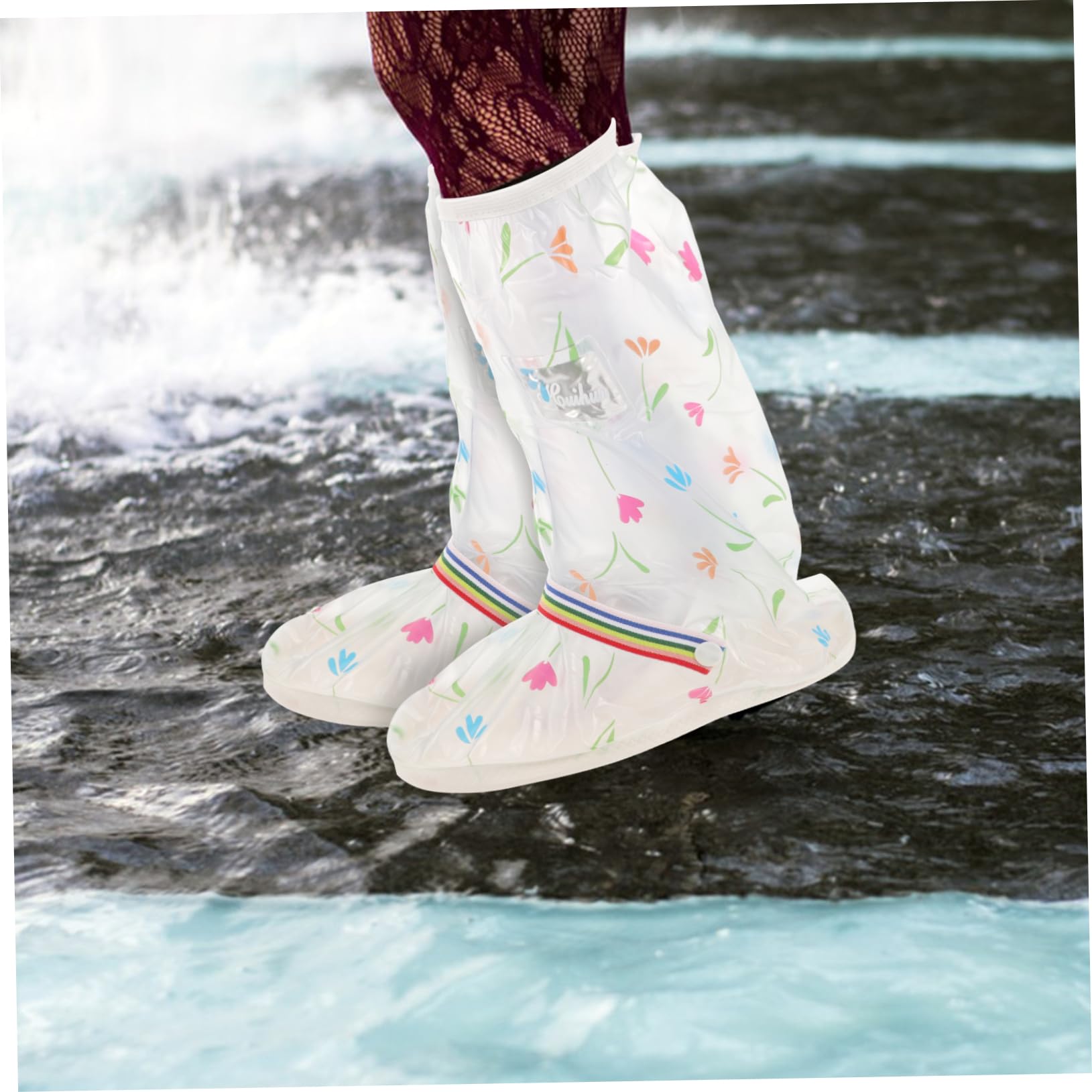 HANABASS Protecteur de Chaussures Imperméable Antidérapant Couvre Chaussures Réutilisable pour Sports et Activités Extérieures XL avec Design Élégant