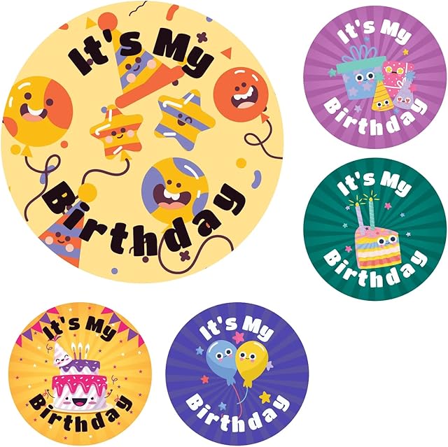 144 It's My Birthday Stickers for School Teachers & Parents (30mm)
