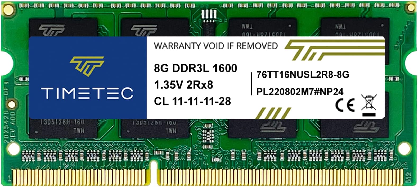 Lot De 4 Barrettes RAM DDR3L 8 Go - 1600MHz PC3L-12800U - Mixte - Occasion