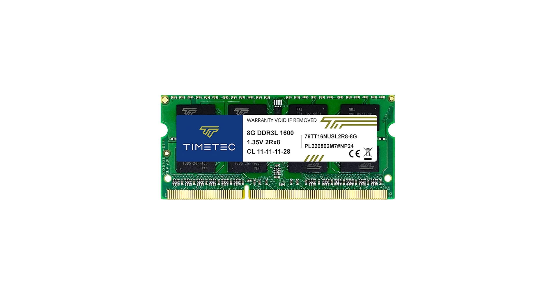 Timetec 8GB DDR3L / DDR3 1600MHz (DDR3L-1600) PC3L-12800 / PC3-12800(PC3L-12800S) Non-ECC Unbuffered 1.35V/1.5V CL11 2Rx8 Dual Rank 204 Pin SODIMM Laptop Notebook PC Computer Memory RAM Module Upgrade Timetec 8GB DDR3L / DDR3 1600MHz (DDR3L-1600) PC3L-12800 / PC3-12800(PC3L-12800S) Non-ECC Unbuffered 1.35V/1.5V CL11 2Rx8 Dual Rank 204 Pin SODIMM Laptop Notebook PC Computer Memory RAM Module Upgrade