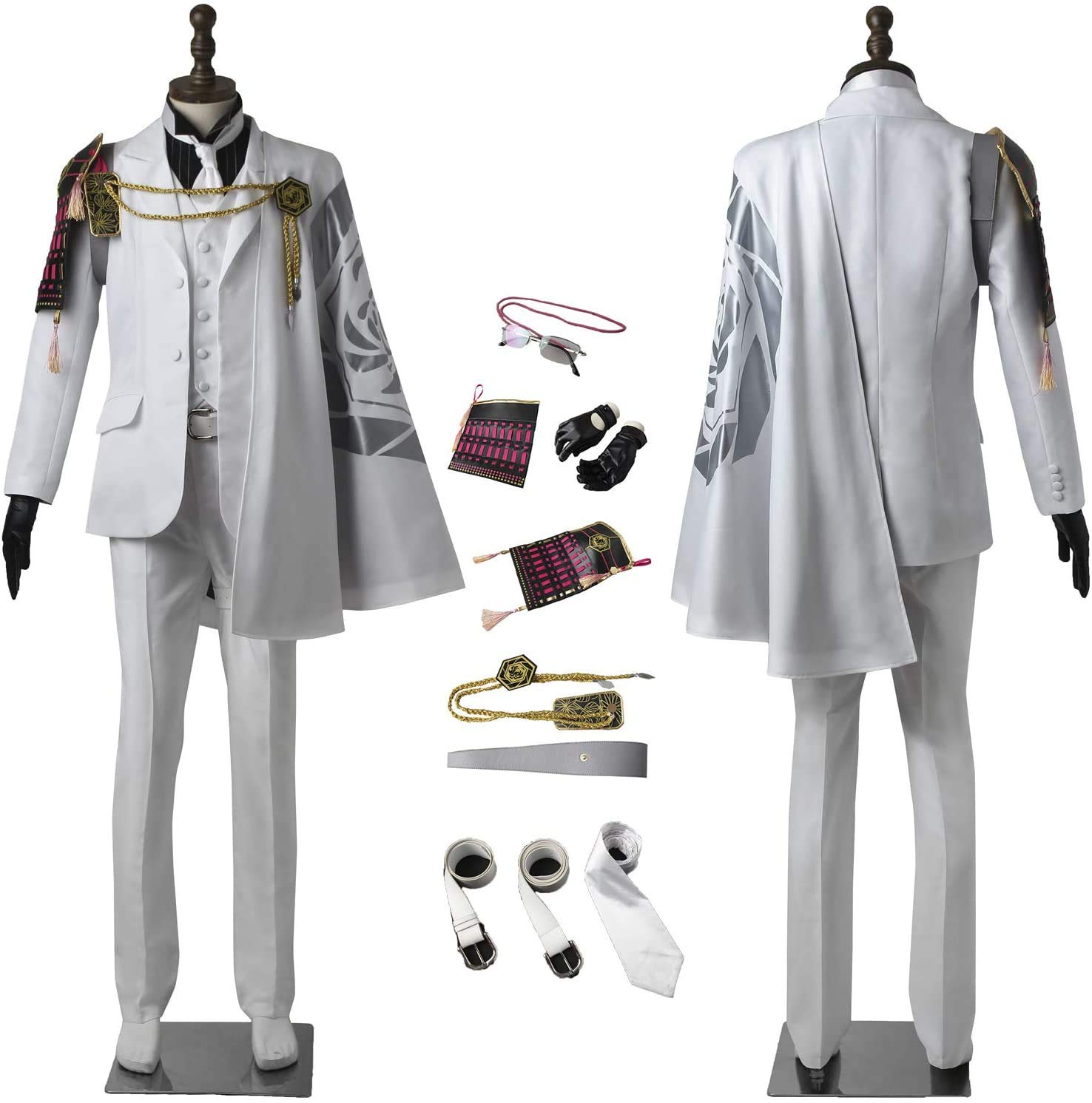 コスプレ衣装 刀剣乱舞 亀甲貞宗 出陣 仮装 変装 全セット アニメ コスチューム COSPLAY 豪華版 (男性サイズ, XL)