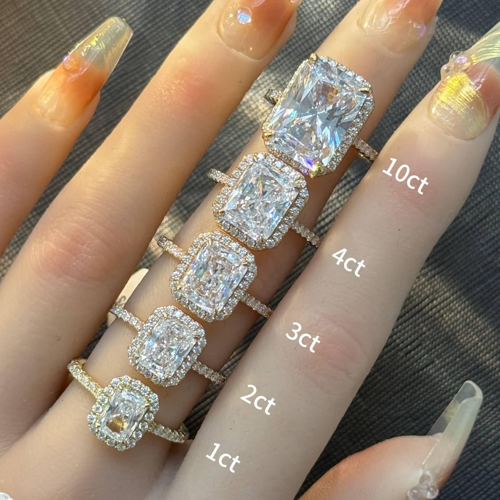 Anillos de compromiso de oro amarillo para mujer