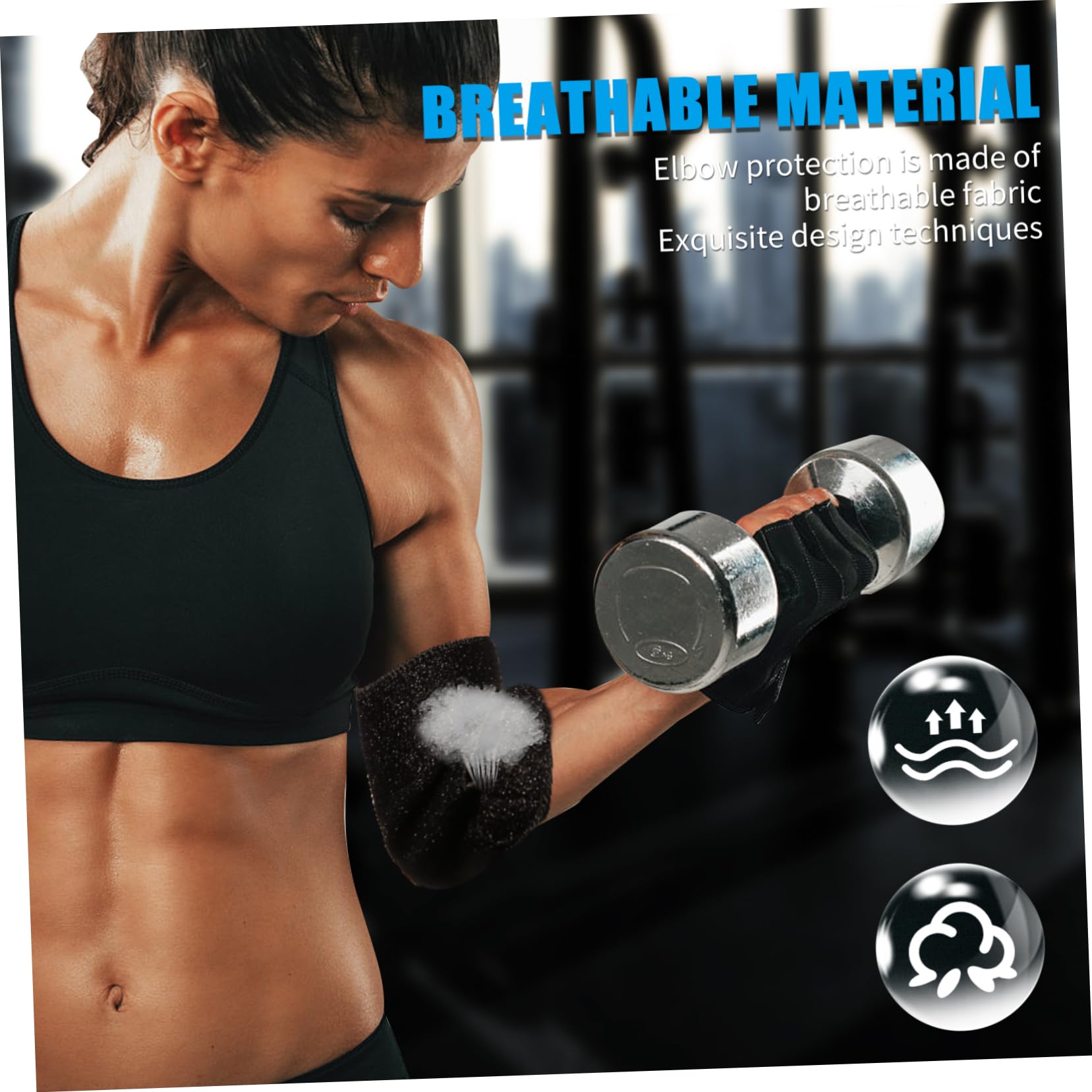 KOMBIUDA Elbow Support Strap Elbow Support Brace Soft Elbow Pads Elbow Guard Sleeve Fitness Arm Brace Elbow Pads for Men Elbow Brace Sleeve Tennis Elbow Women Elbow Brace Ok Cloth Black