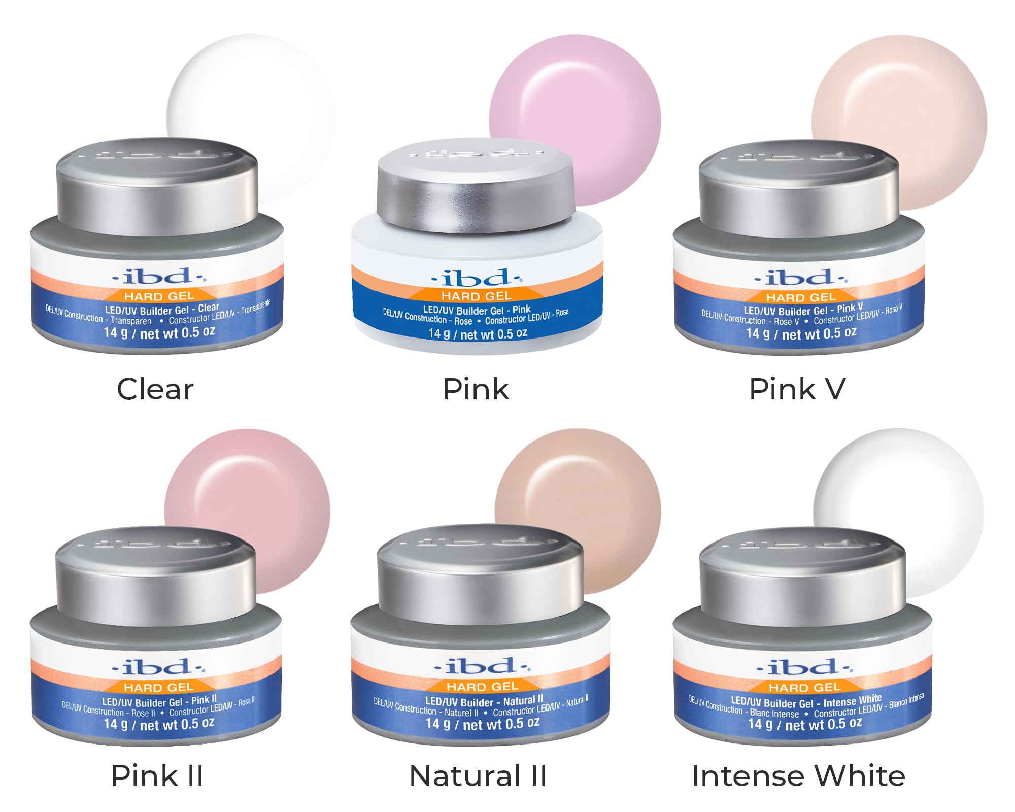 IBD Hard Gel - LED/UV Builder Gel Pink, 1 opakowanie (1 x 14 g) - MADE IN USA - Stylizacja paznokci w domu - bez wizyt i hałaśliwych salonów stylizacji paznokci