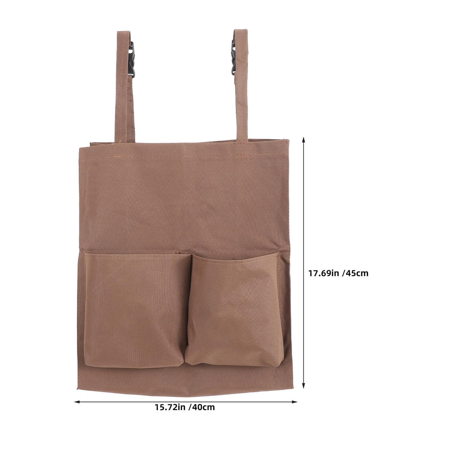 Alipis Bolsa Organizadora para Carrito de Limpieza 4 Unidades Color Café con Cierre Plástico Gran Capacidad 45X30X19 CM Bolsa Multiusos para Almacenamiento y Transporte de Artículos
