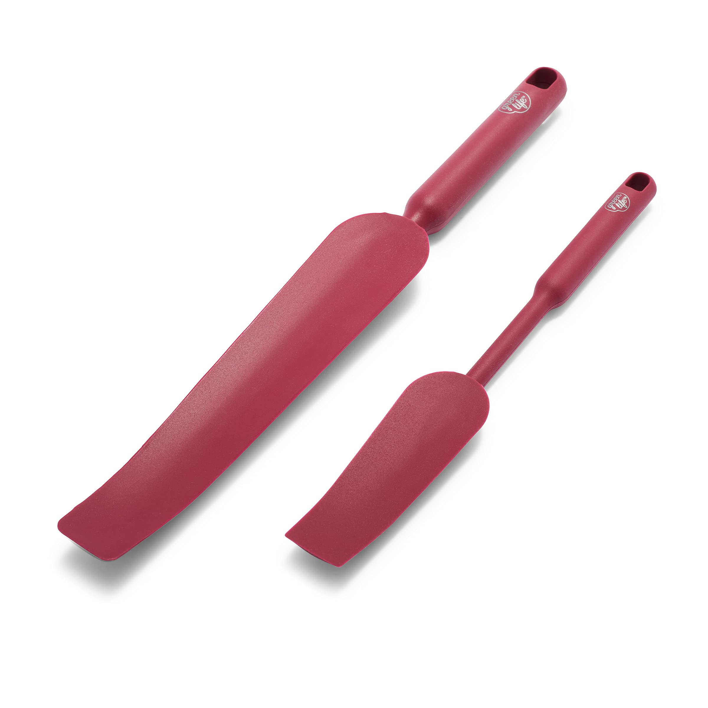 GreenLife Cooking Tools and Utensils, Easy Reach Silicone Spatula Set