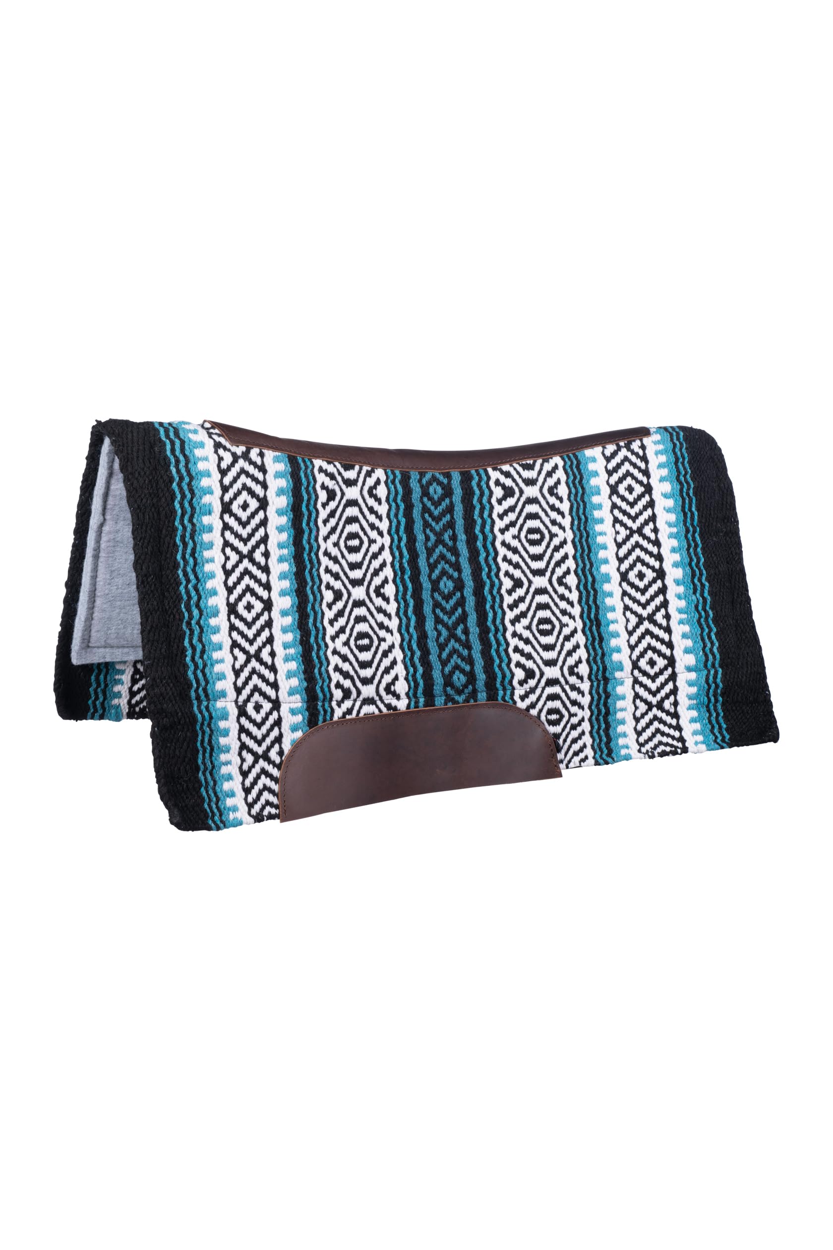 Tapis De Selle à Mémoire De Forme - Style Navajo - Marron Et Bleu