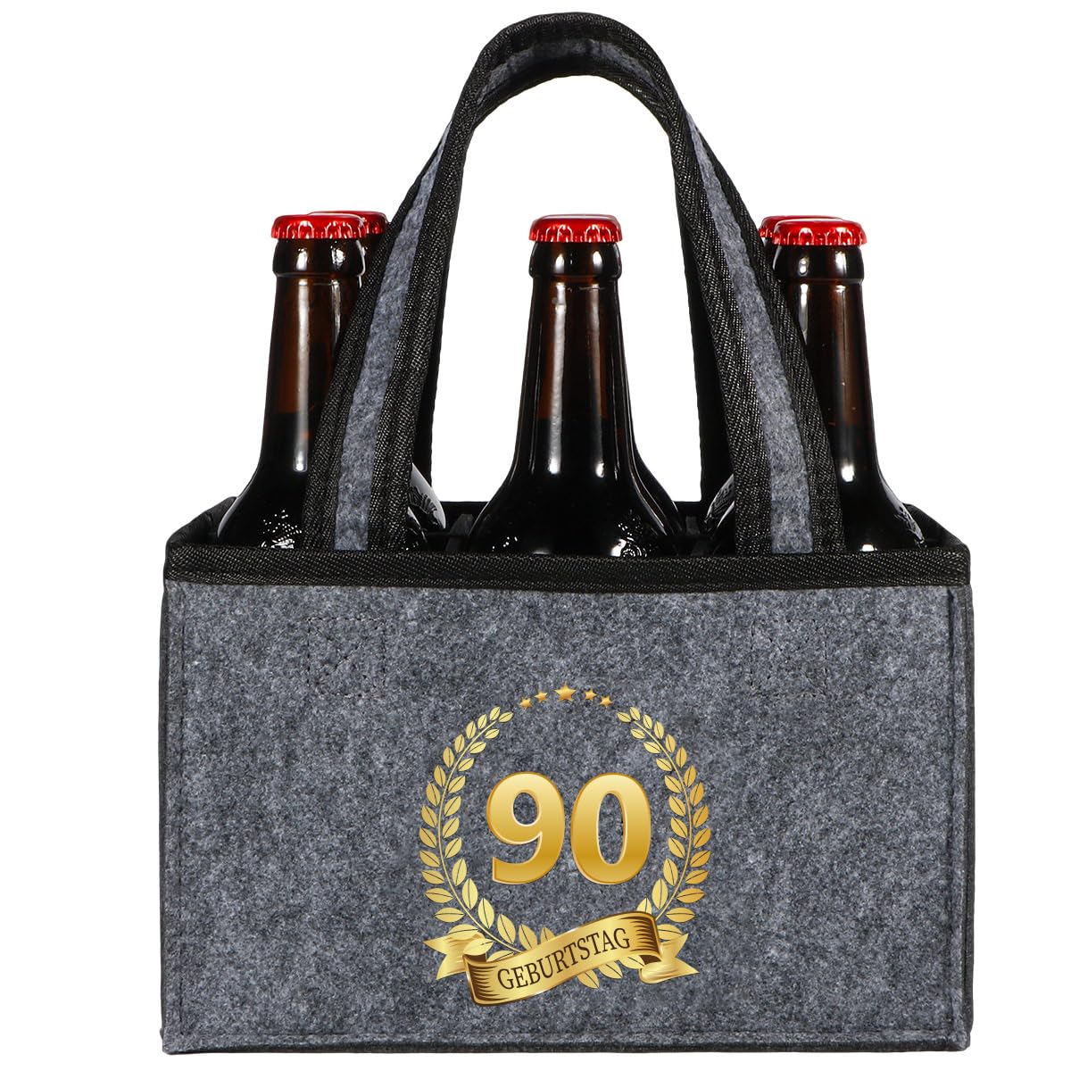 KHstylehoo Geschenk Zum 90 Geburtstag, Männergeschenke Zum Geburtstag, 90 Männer Geschenke Geburtstag, Geburtstag Männerhandtasche Bier für Jahre Alten Vater, Ehemann