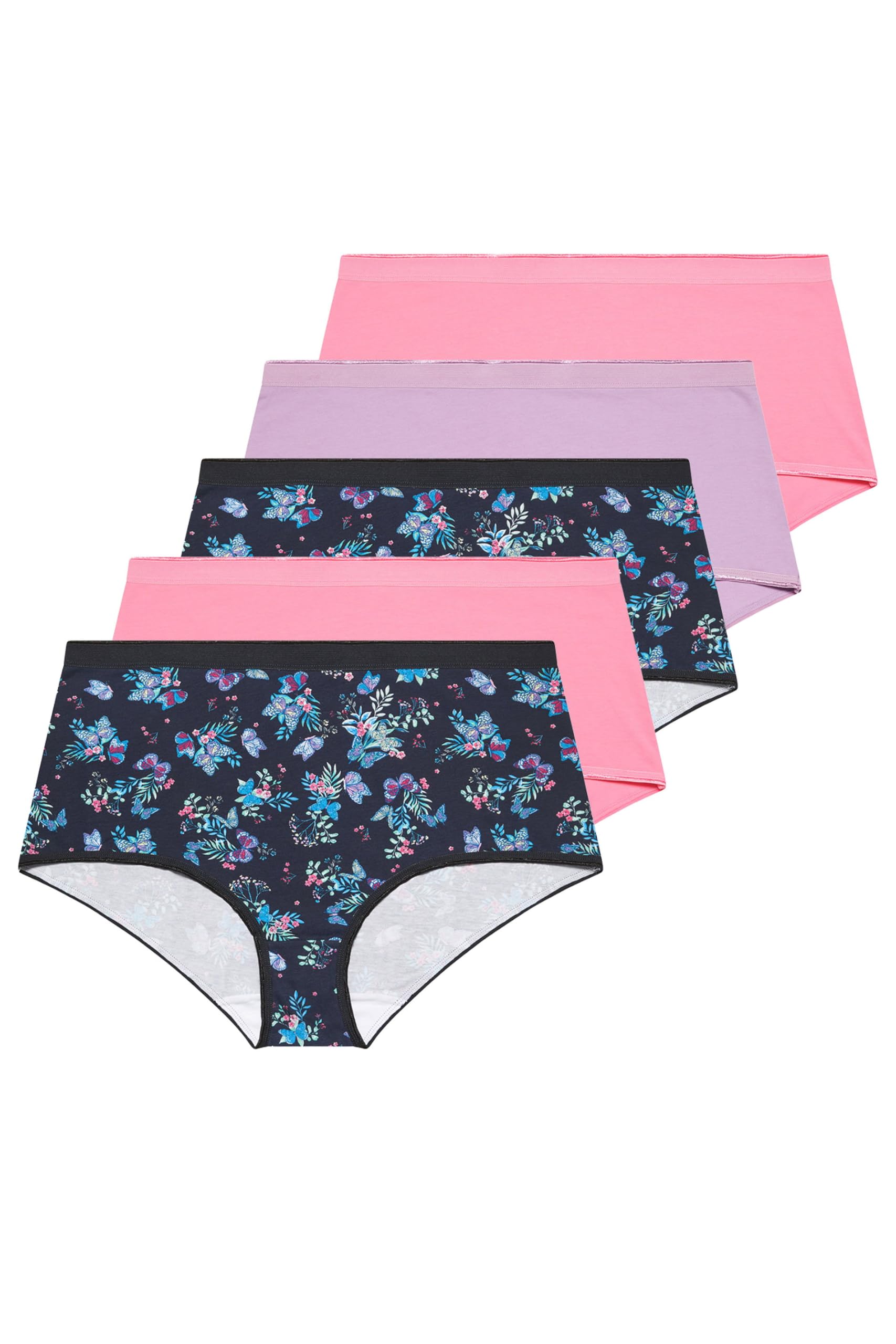 Yours Women's Multicolor 5 Pack High Waisted Full Briefs | Size: 22/24