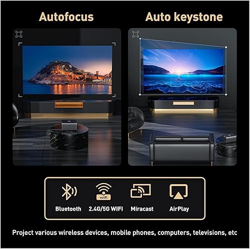 Miniatura 4 de Proyector digital H6 1080P 4K 30000 lúmenes, 750ANSI, proyector de video trapezoidal automático, proyector para el hogar, proyectores para
