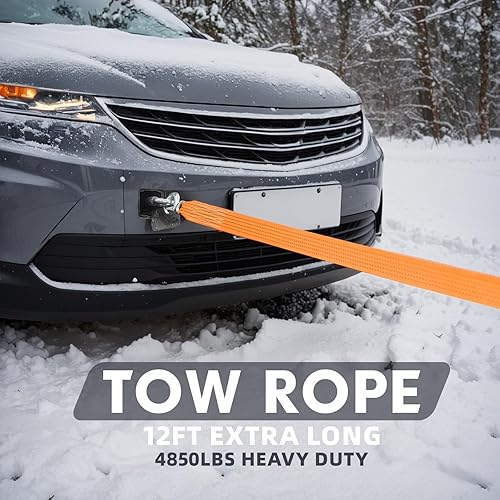 Miniatura 8 de Kit de emergencia para automóvil con compresor de aire portátil, kit de primeros auxilios, cables de puente, kit de herramientas de emergencia de