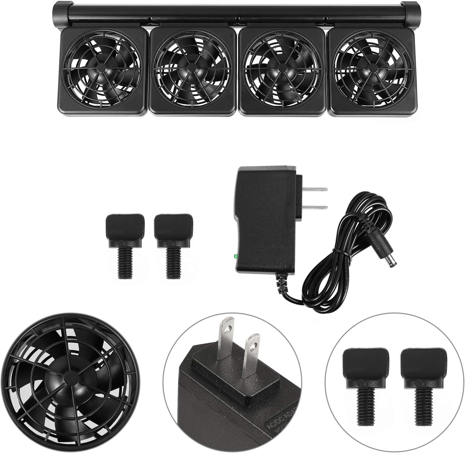POPETPOP Adjustable Aquarium Cooling Fan System Quiet Fish Tank Chiller Angle for Efficient Water Temperature Control Us