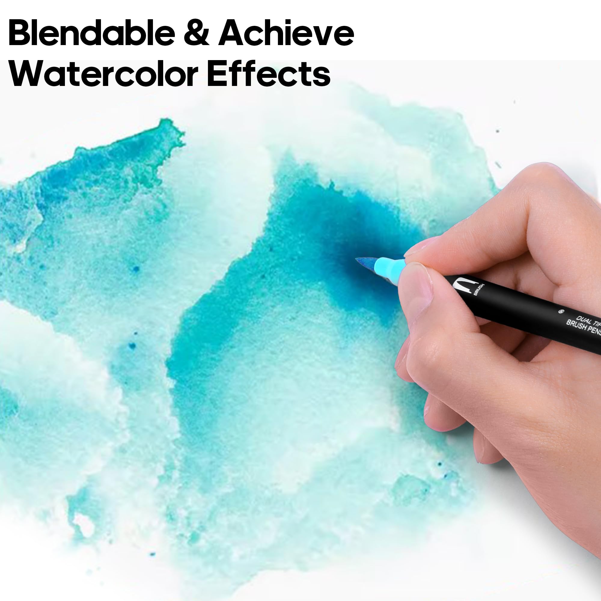 Set Pennarelli 60 Colori Doppia Punta - Pennarelli Brush Professionali Per Disegno, Fumetti E Fai Da Te - Foto 10