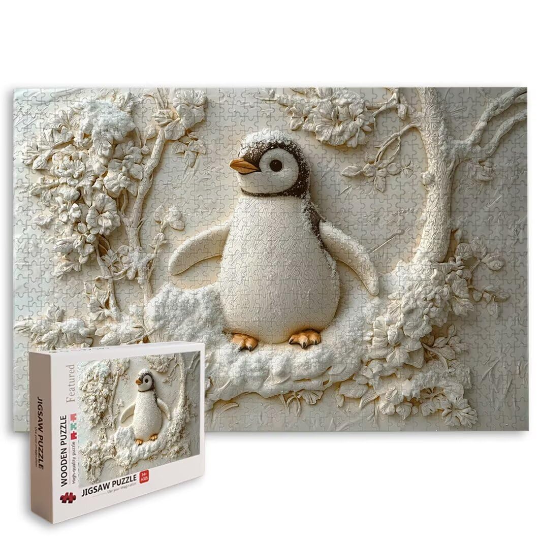Pingwin Puzzle 2000 elementów dla dorosłych, klasyczne puzzle, wystrój