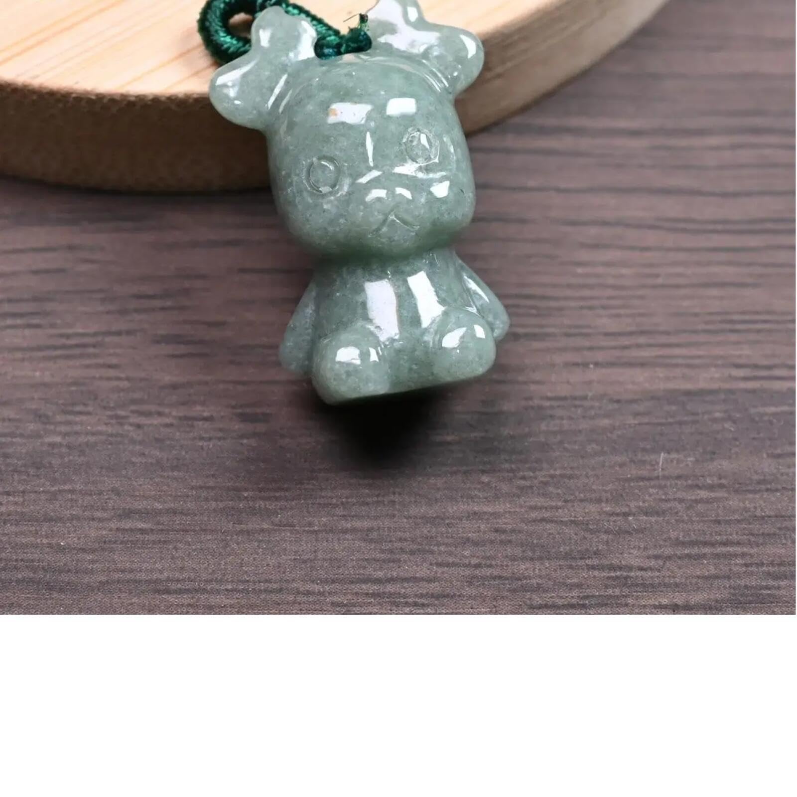 Jadeite - Colgante de alce de Navidad, collar de jade real, joyería natural vintage de lujo, regalo para mujer