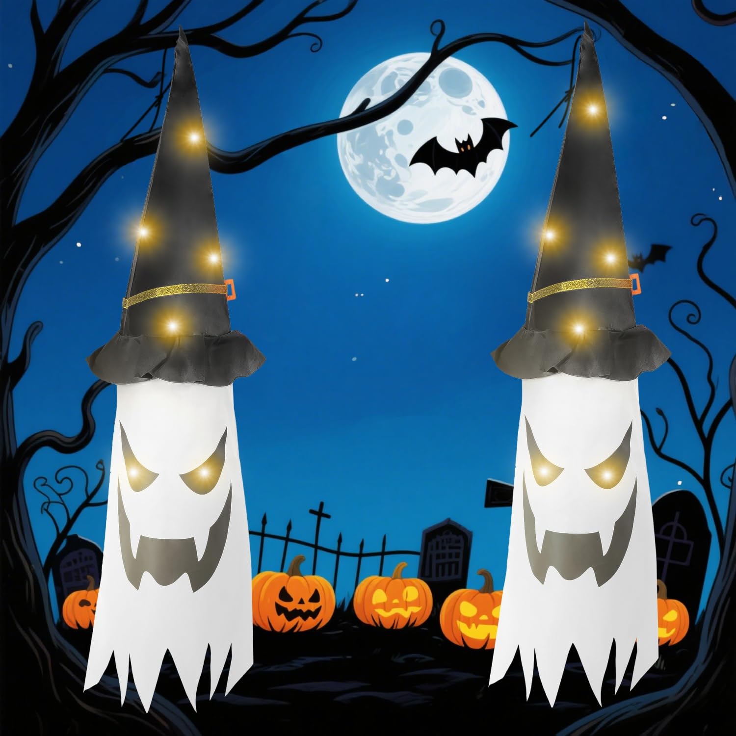Fantasma Halloween Da Appendere Halloween Decorazioni Fantasmi 3 Pezzi Fantasmi Appeso Di Halloween,Manica A Vento Fantasma Di Decorazioni Halloween Giardino Luci Halloween Da Appendere